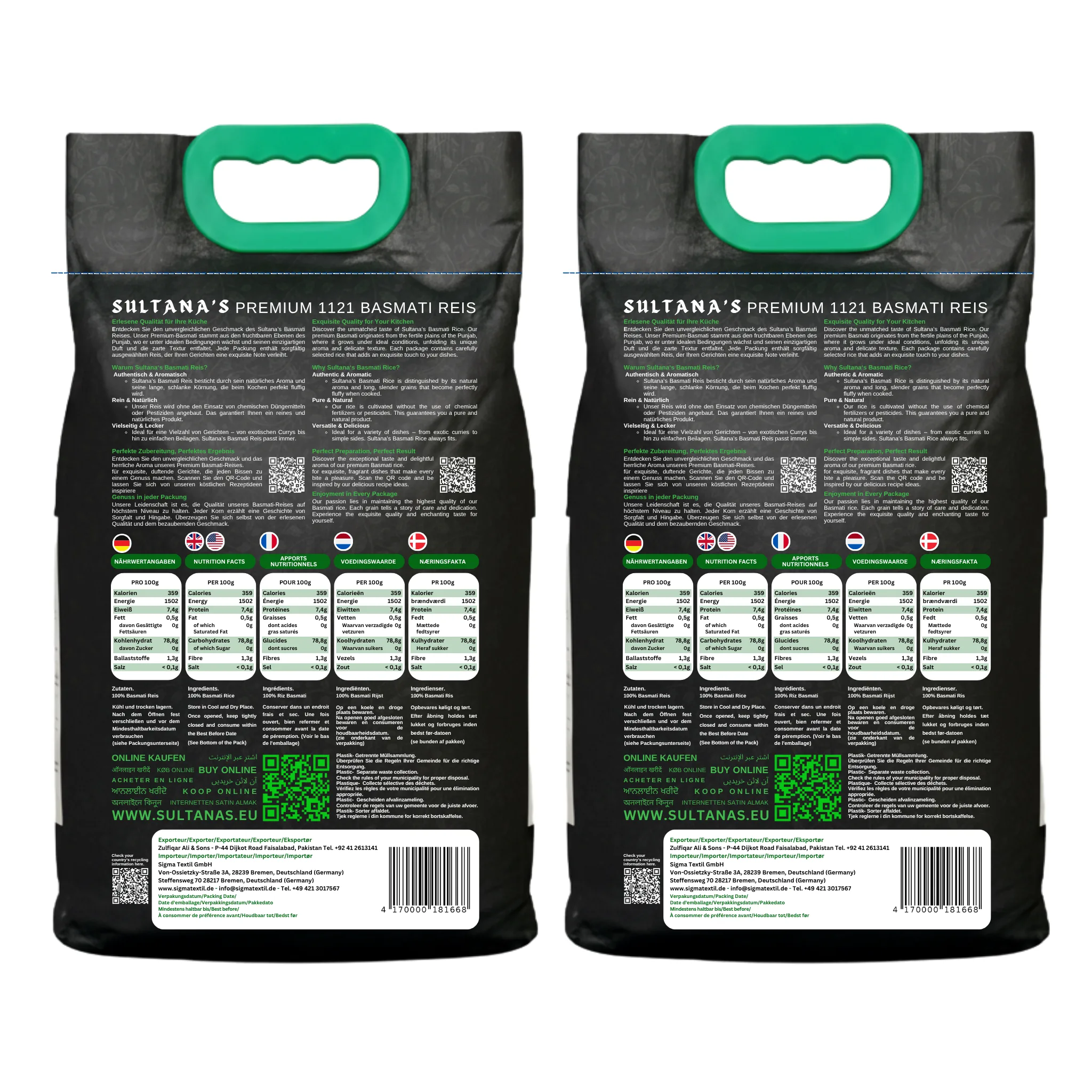 Basmati Reis 20kg - 1121 Extra Langkorn